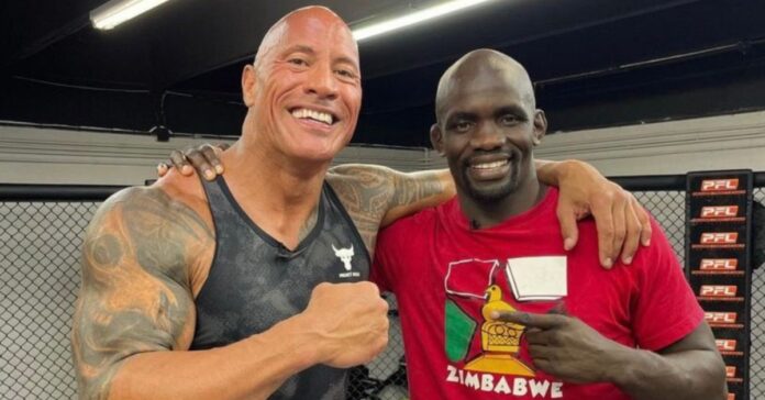 Video - Themba Gorimbo Gets A Surprise Visit From The Rock In Heartwarming Moment