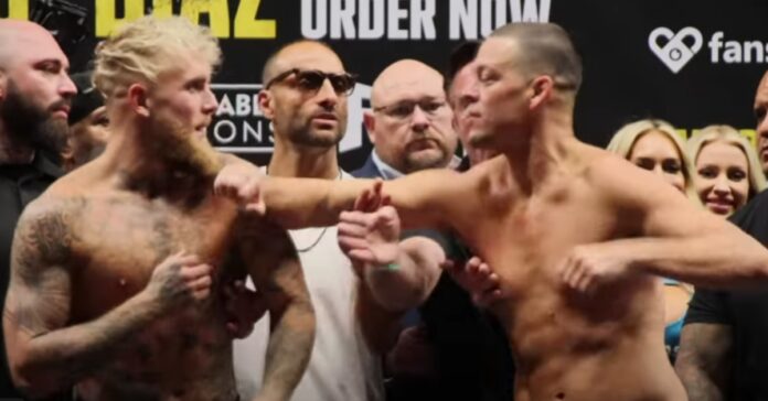 Video - Jake Paul And Nate Diaz Get A Little Chippy In Final Staredown